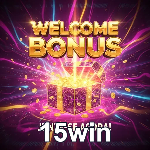 Imagem promocional do site 15win mostrando os bônus disponíveis, no estilo do arquivo 15win-Bonus05.